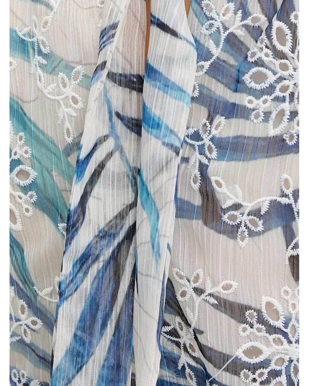 Guess Blue Floral-Print Mini Dress