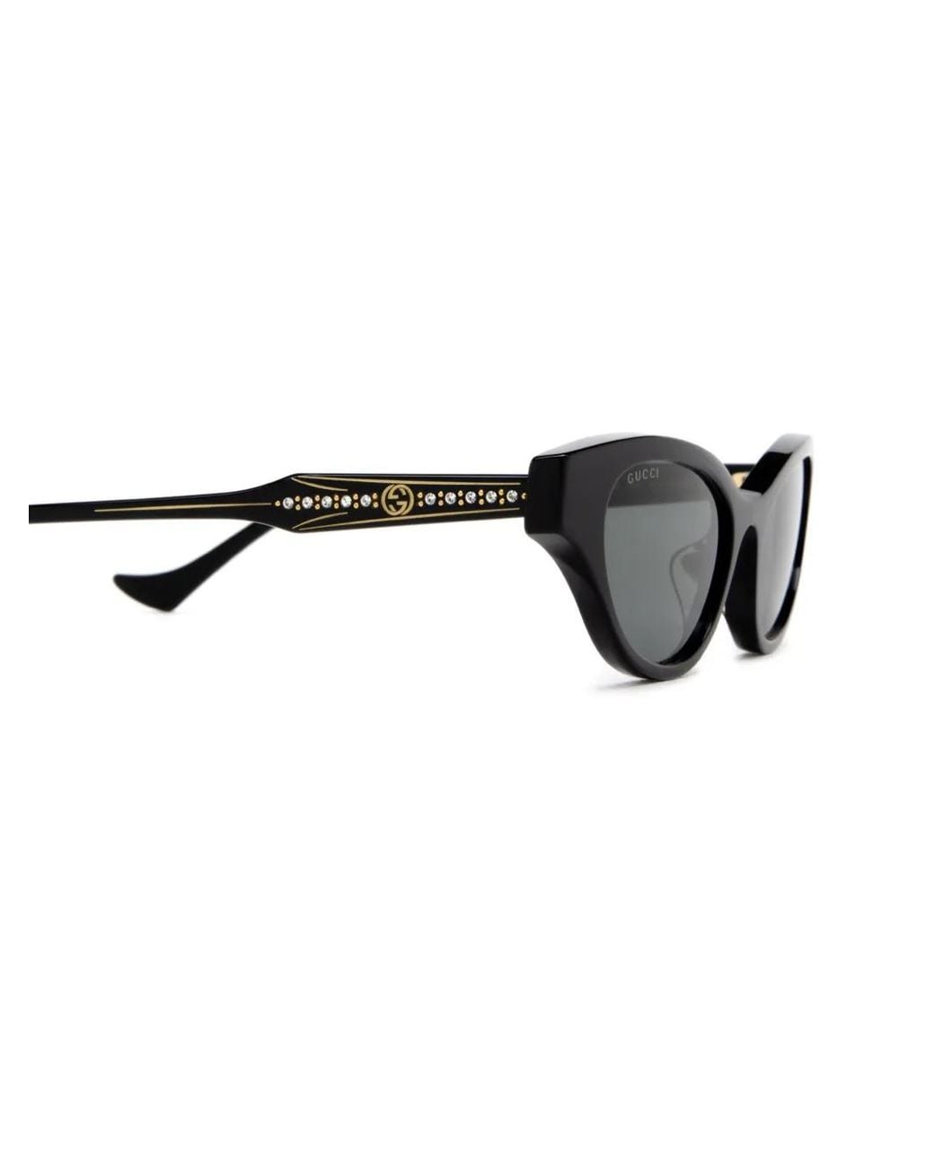 Gucci Black Cat-Eye Frame Sunglasses