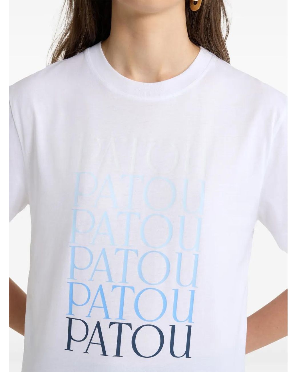 Patou White Logo-Print T-Shirt