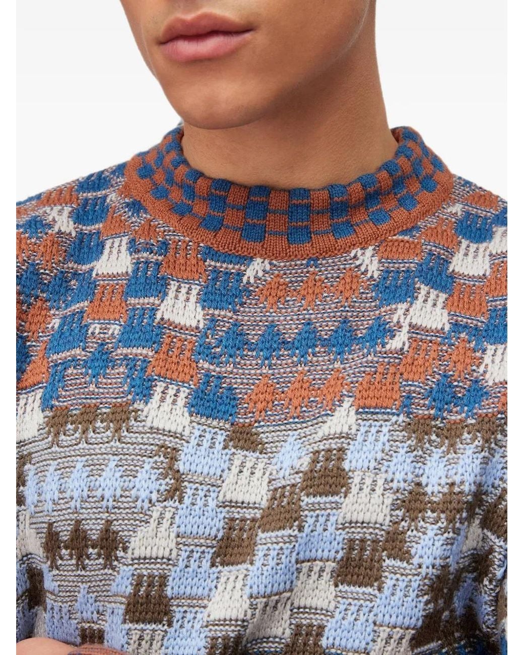 RETORI Pullover Mit Argyle-Muster in Blue für Herren