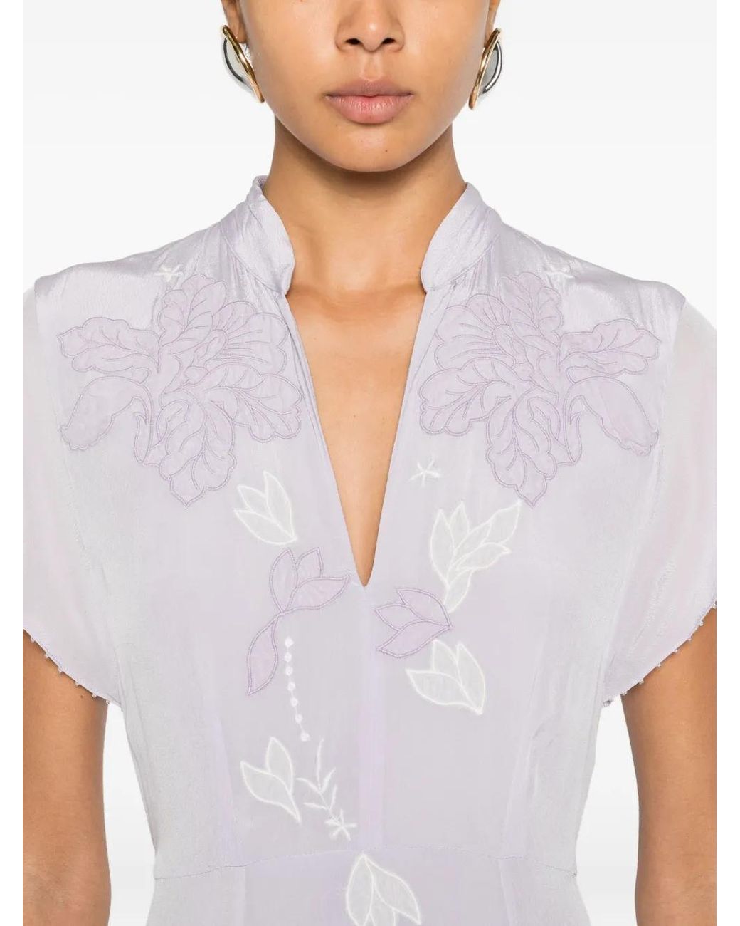 Forte_forte Purple Floral Maxi Dress
