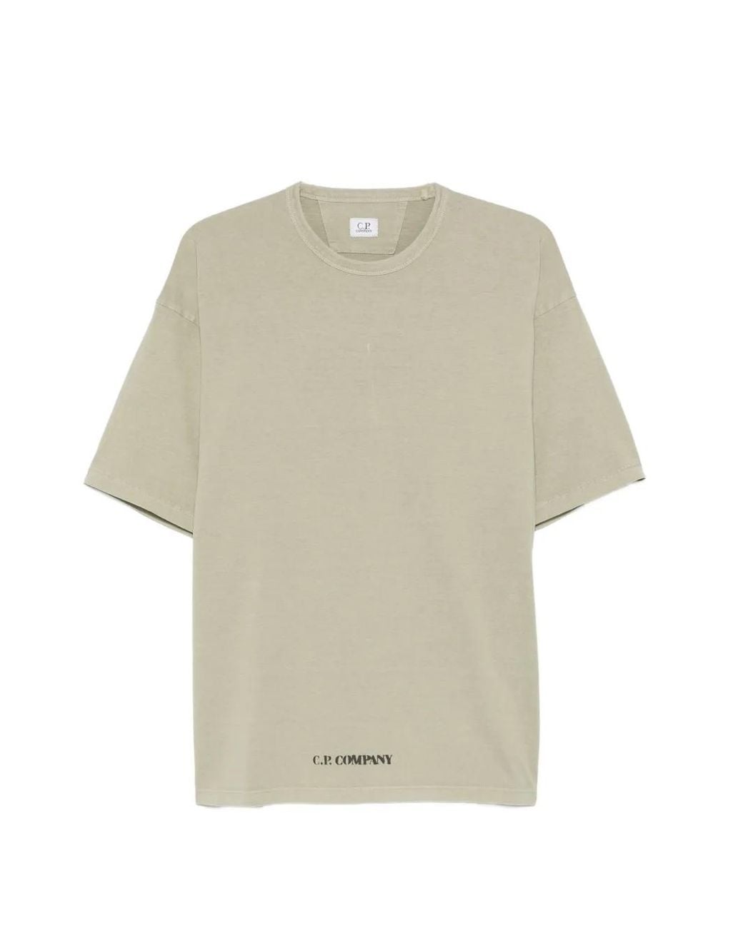 C P Company White C.P.Company Cotton Short Sleeve T-Shirts for men