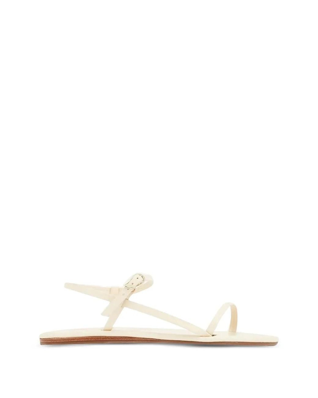 Ancient Greek Sandals White Filothei Buckle-Fastening Sandals