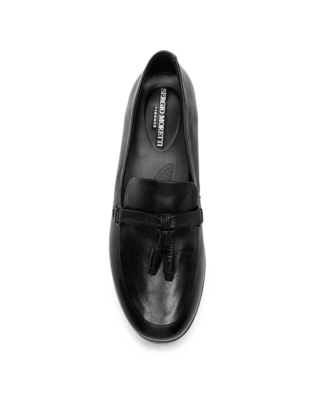 SERGIO MORETTI FIRENZE Black T-Bar Buckle-Fastening Ballet Flats