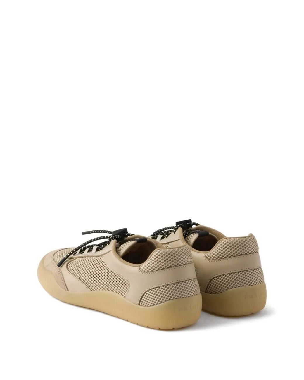 Prada Natural Speedrock Mesh Fabric Sneakers
