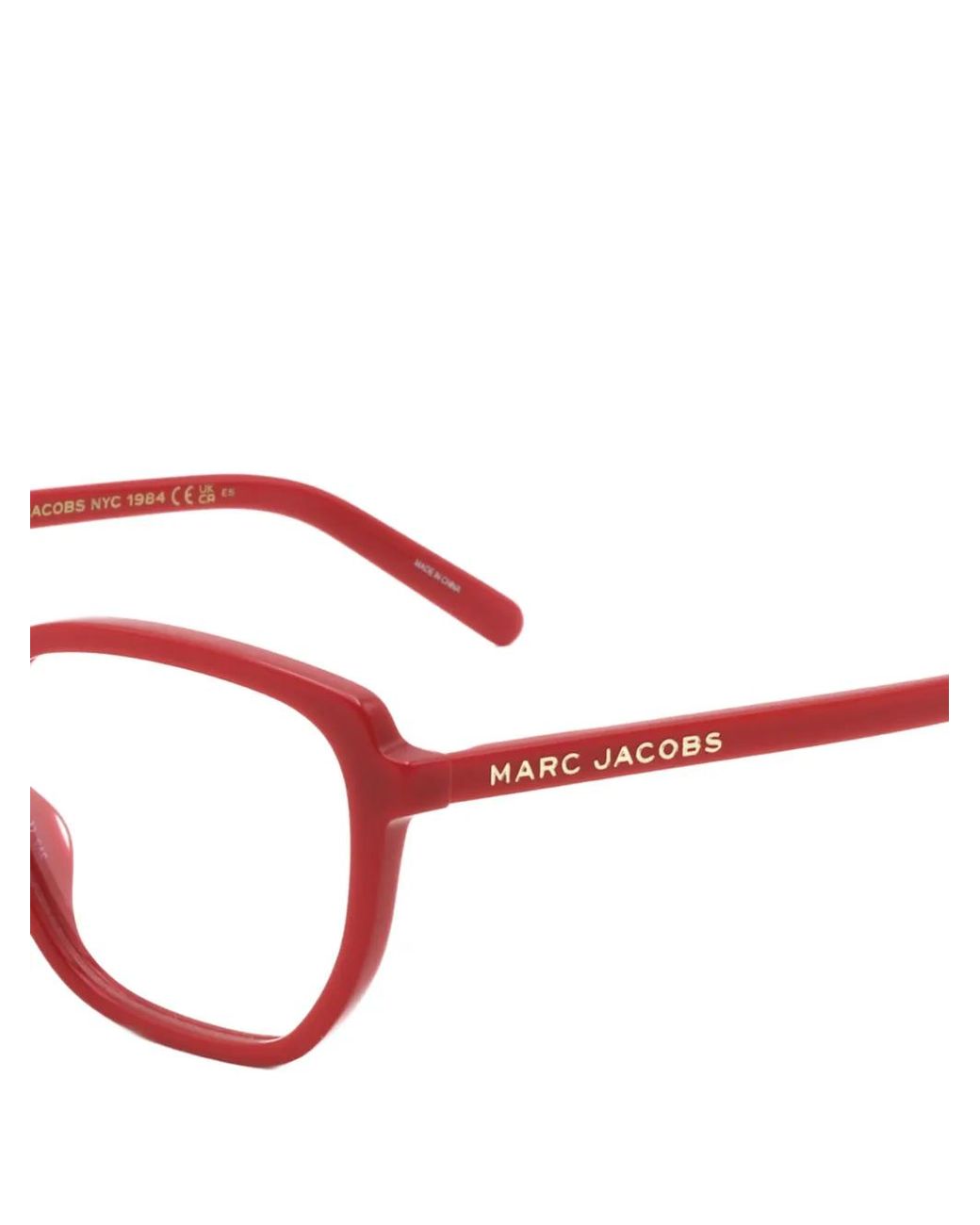 Marc Jacobs Red Geometric-Frame Glasses