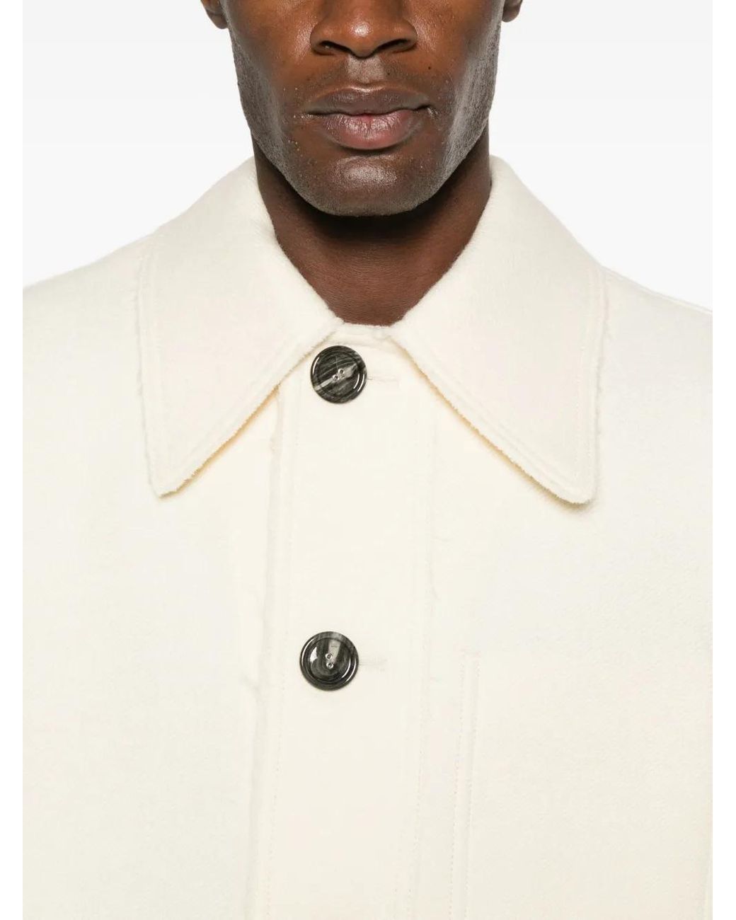 Veste À Col Pointu AMI pour homme en coloris White