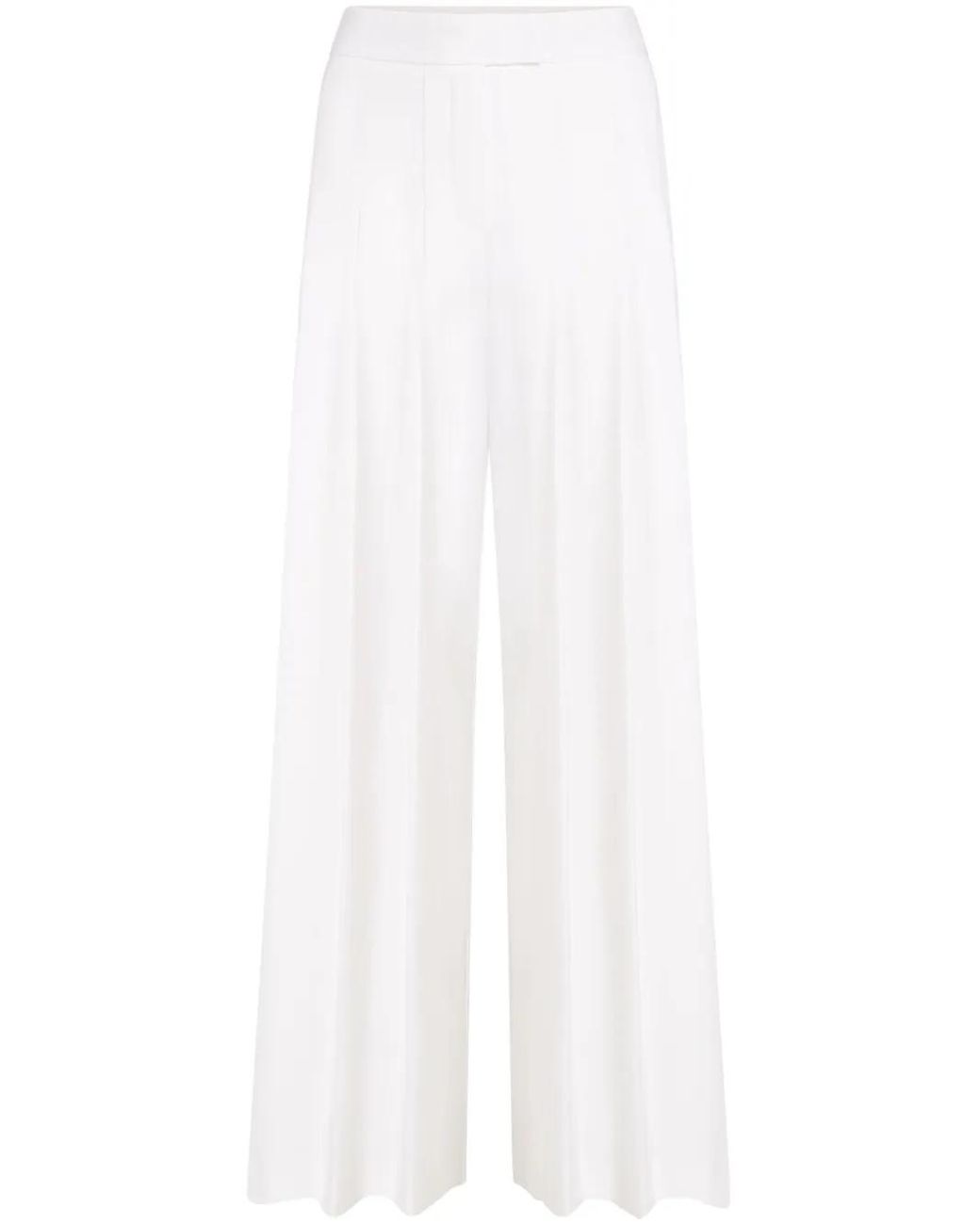 Karl Lagerfeld White Pleated Trousers