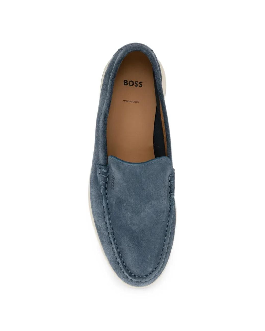 Boss Blue Deed-Logo Loafers for men