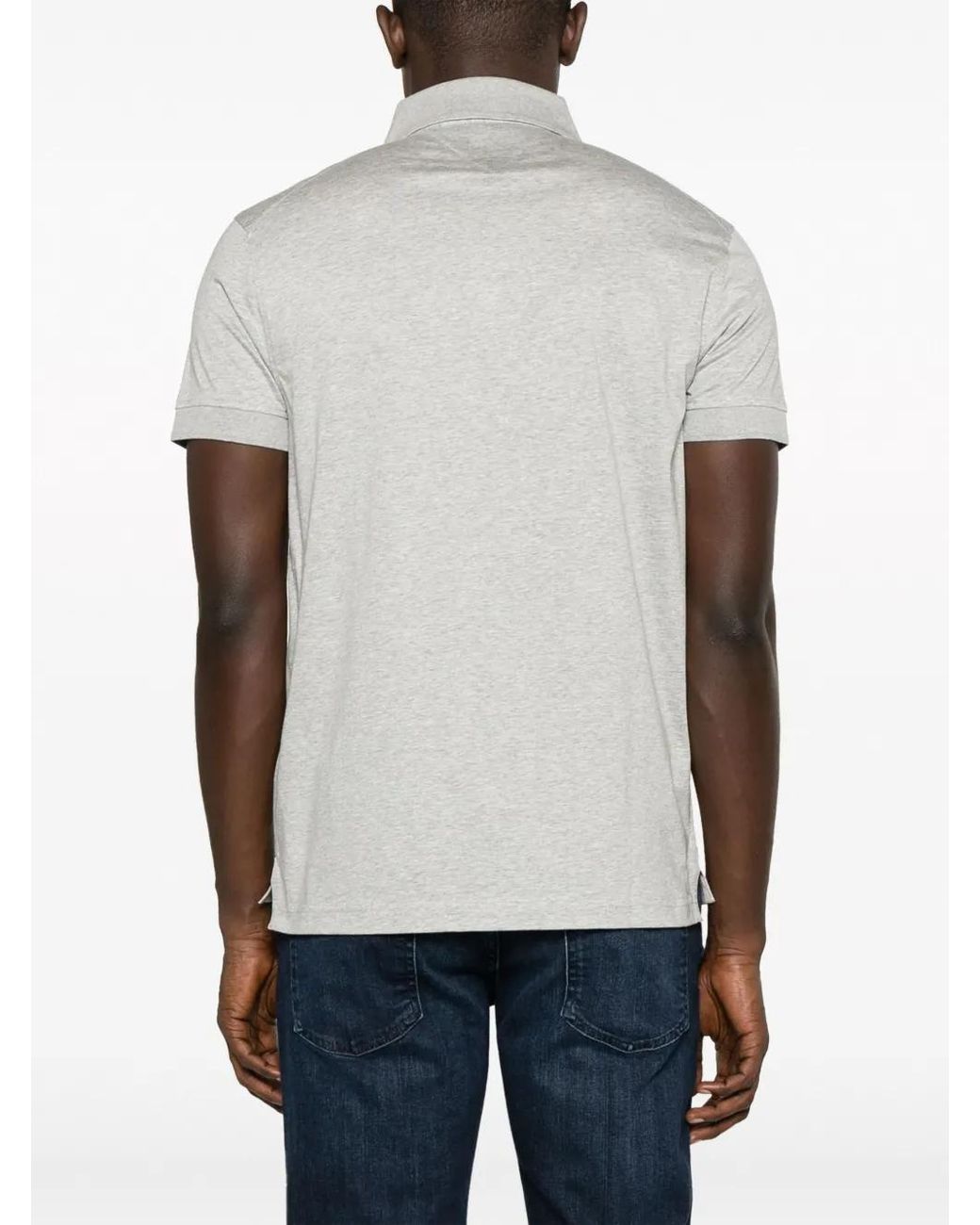 Tommy Hilfiger White Logo-Embroidered Cotton Polo Shirt for men