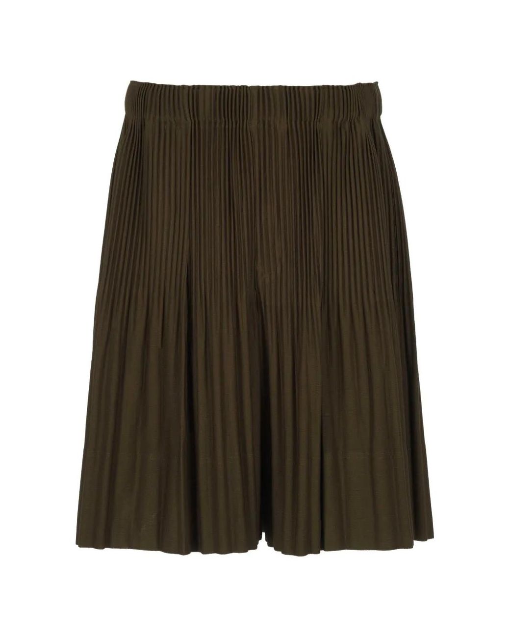Homme Plissé Issey Miyake Green Pleated Shorts for men