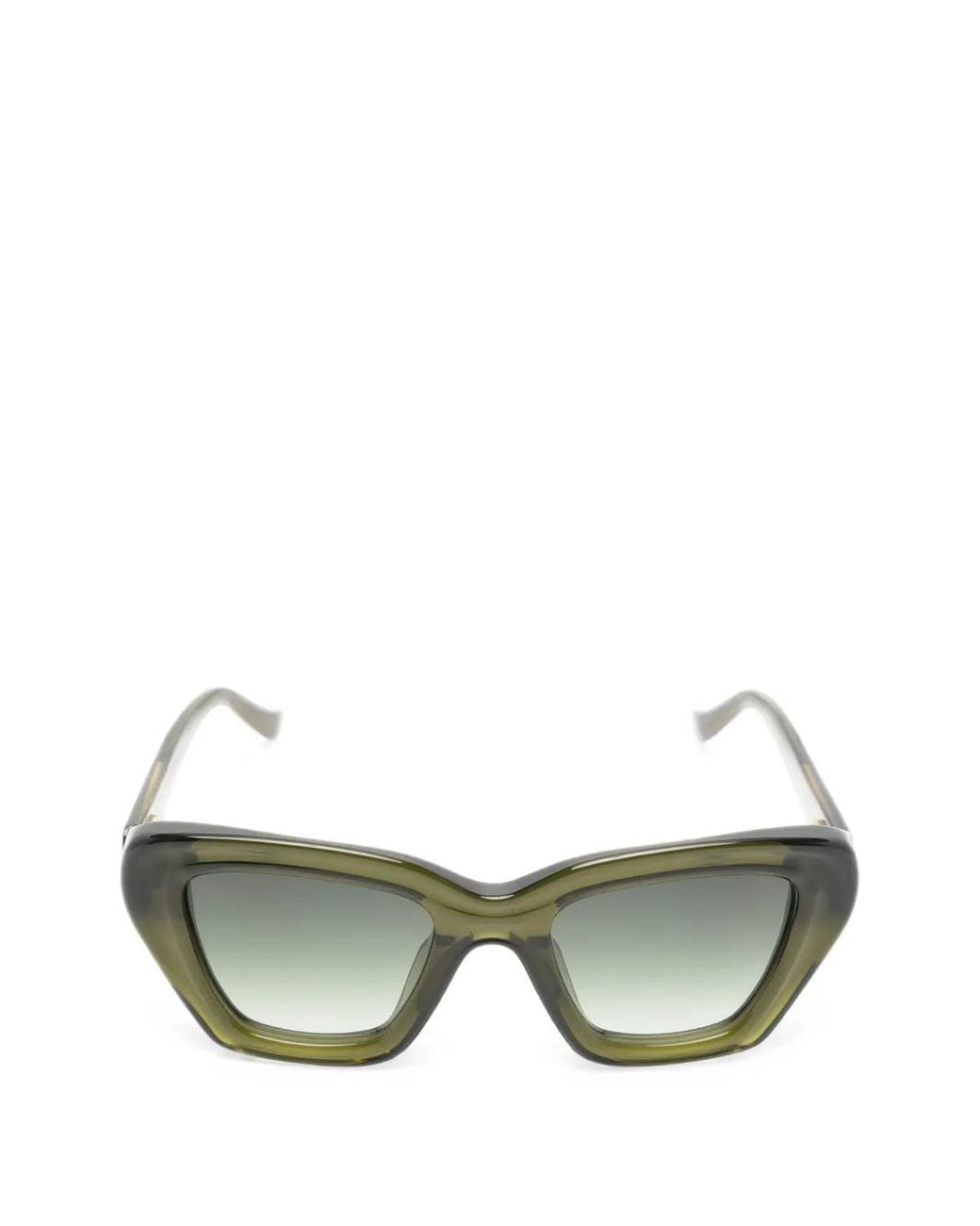 Yohji Yamamoto Green Lunettes De Soleil À Monture Géométrique