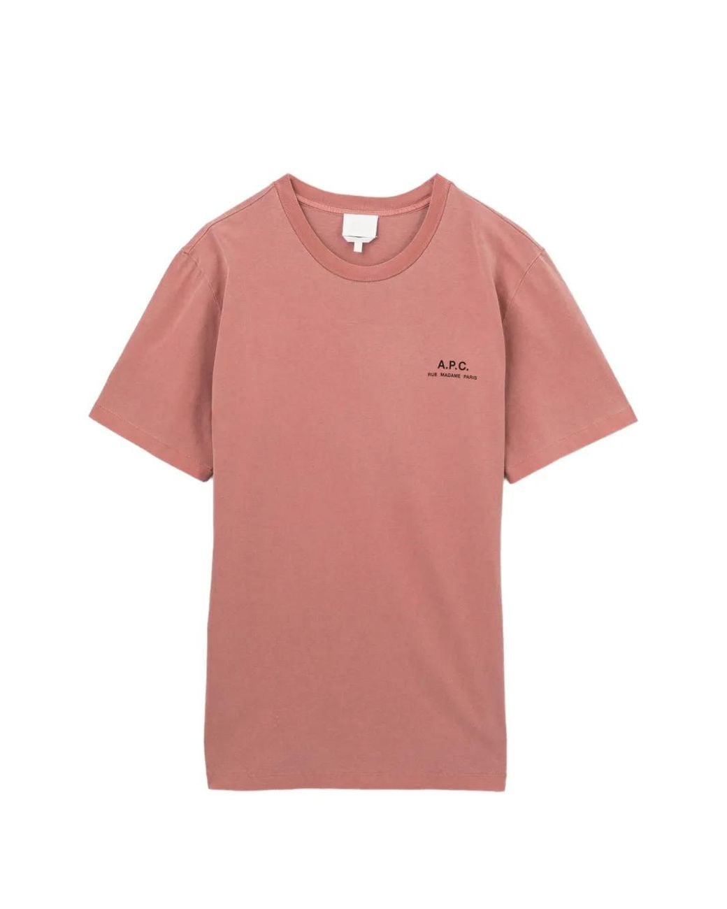 A.P.C. Pink Logo-Print Short-Sleeve T-Shirt for men