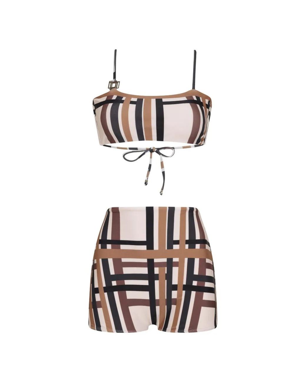 Amir Slama Geruite Bikini in het White
