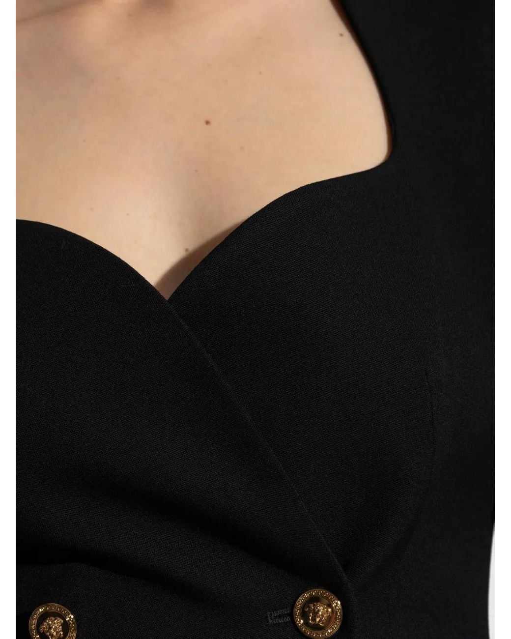 Versace Black Double-Breasted Blazer Dress