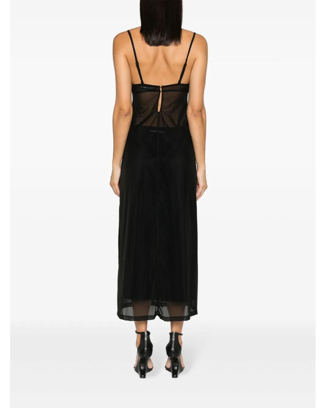 Y. Project Wire Brasier Dress Black In Polyamide