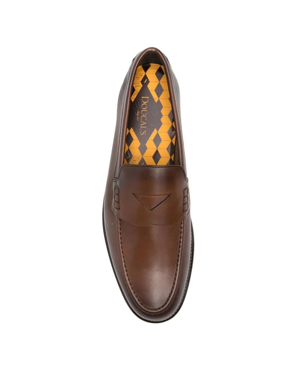 Doucal's Brown Leather Loafers for men