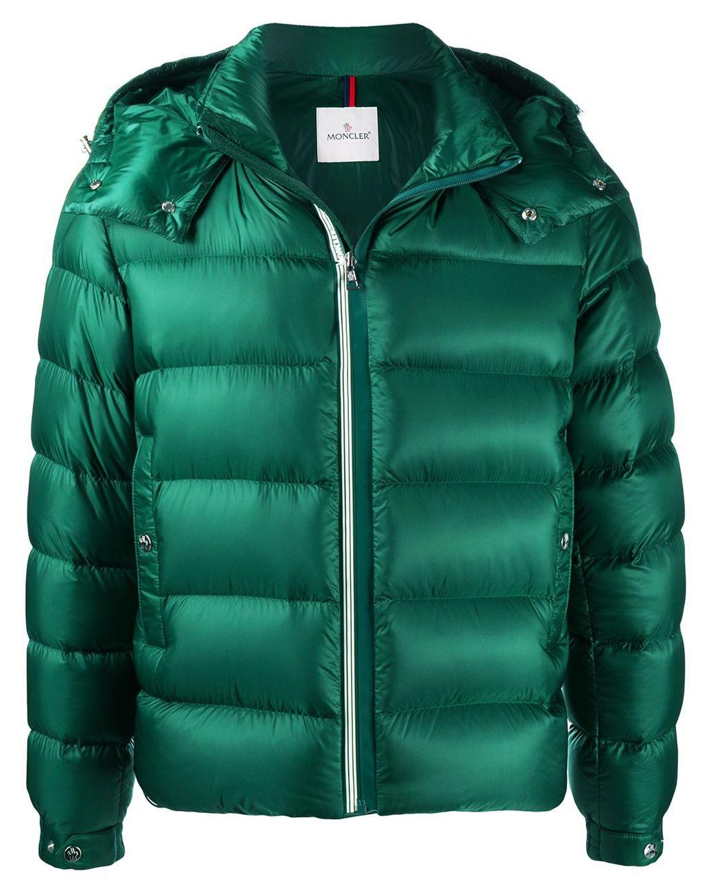 Moncler Detachable-hood Puffer Jacket in Green for Men - Lyst