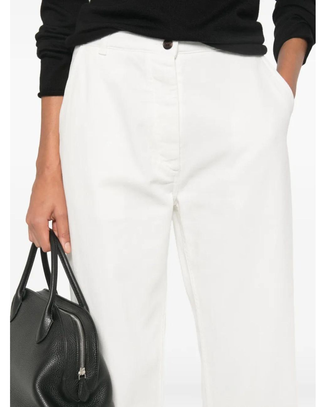 The Row White Berit Trousers