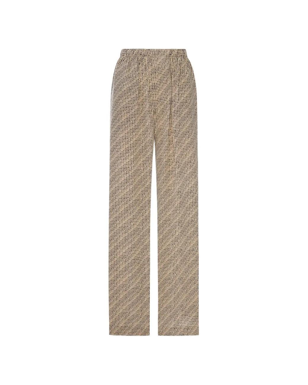 Balenciaga Natural Monogram Pajama Trousers