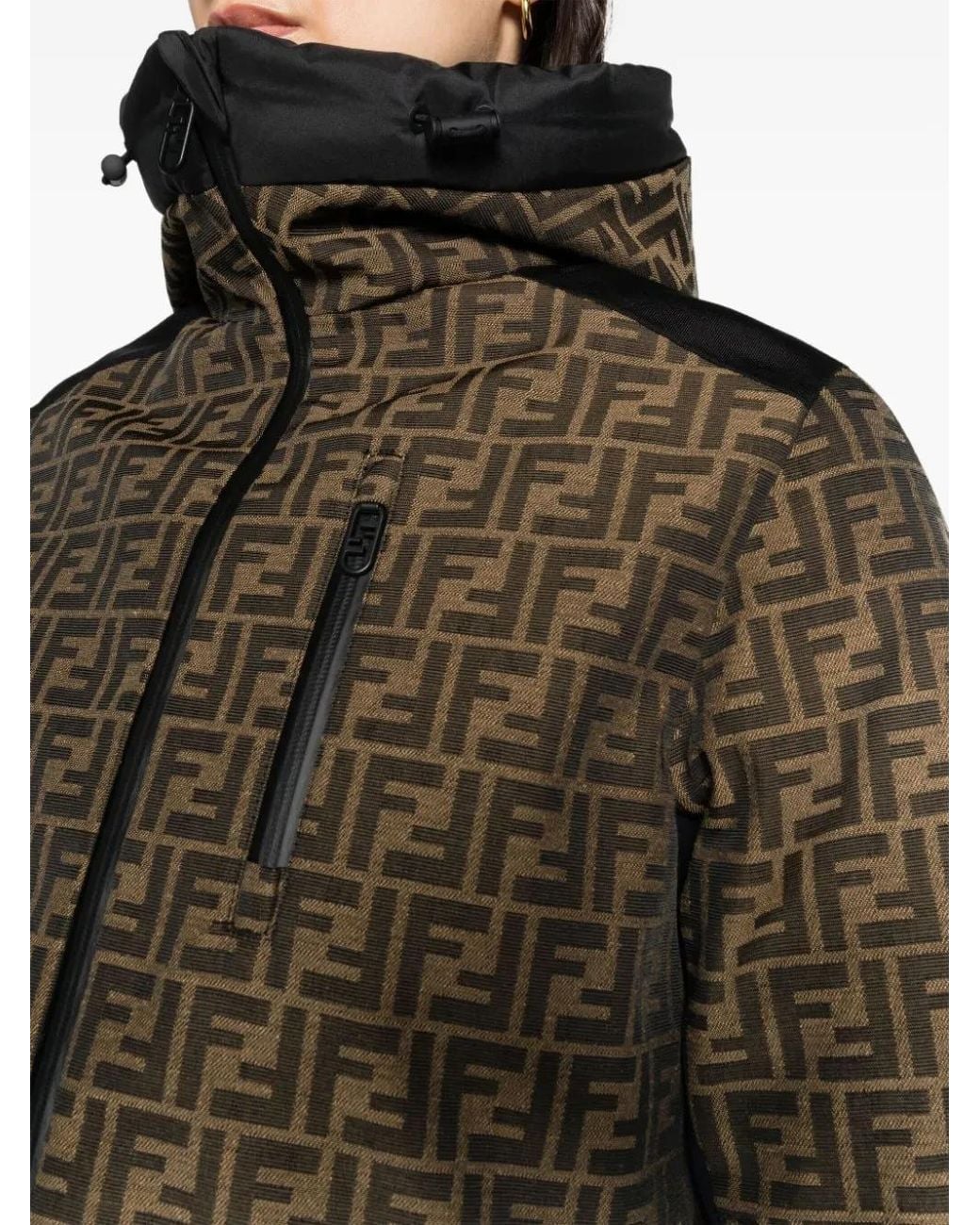Fendi Canvas Ski-Jack in het Brown