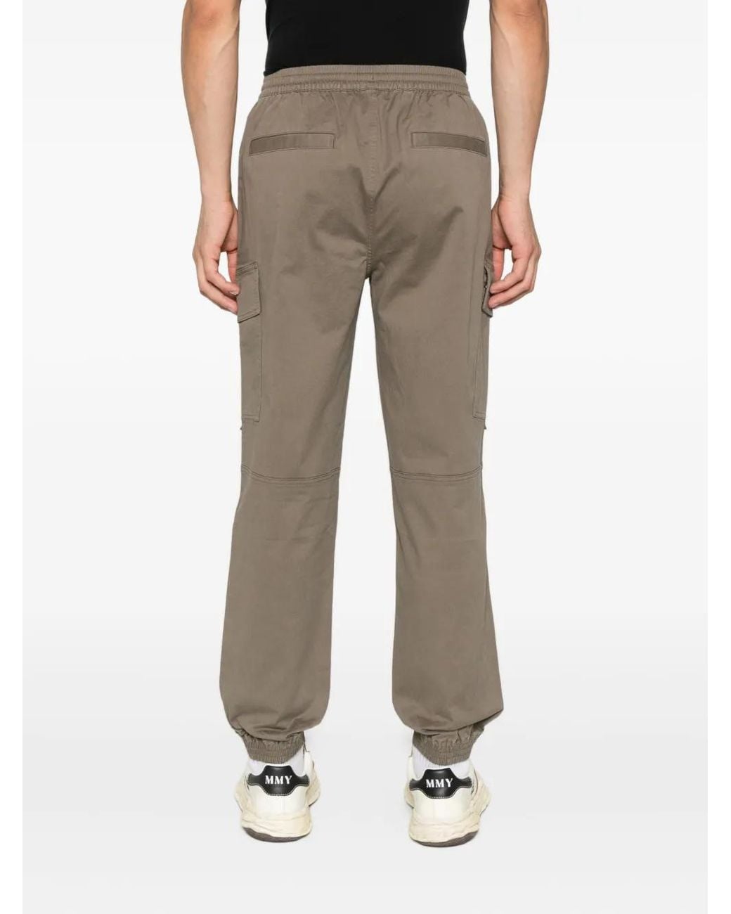 Represent Gray Cuffed Cargo Trousers for men