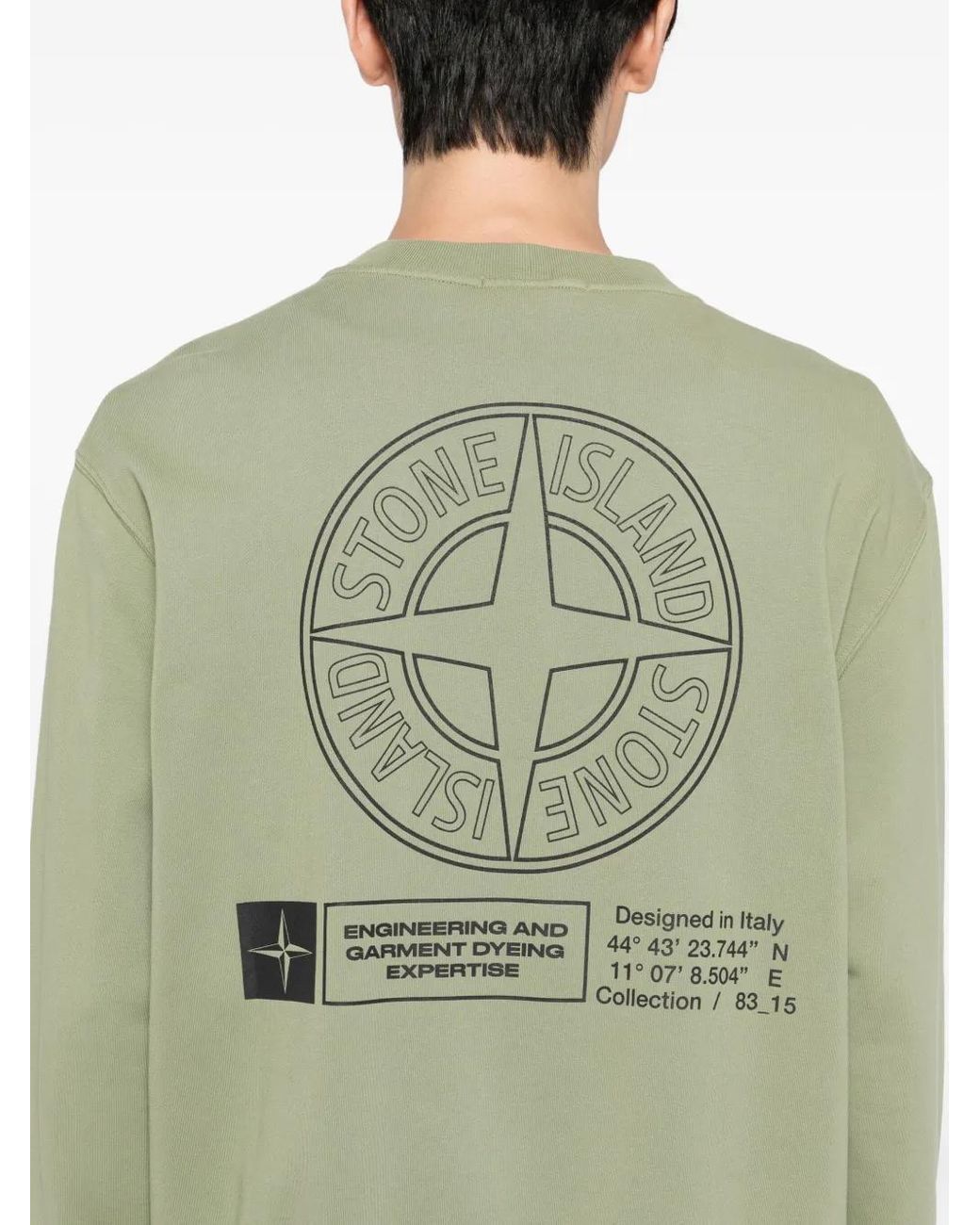 Stone Island Green Cotton Sweaters for men