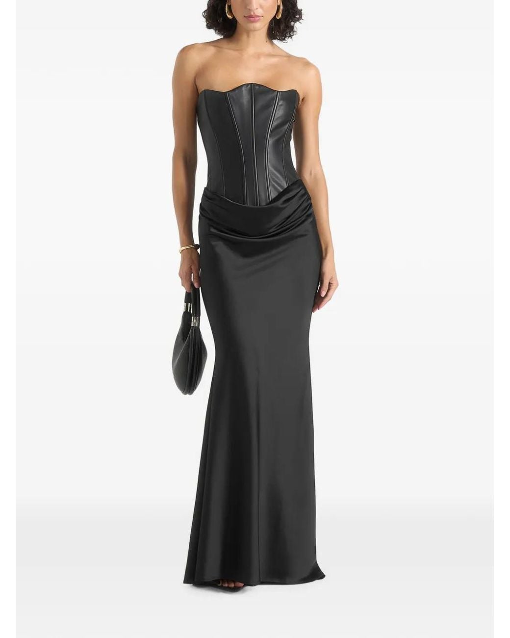 Manière De Voir Black Corina Maxi Dress