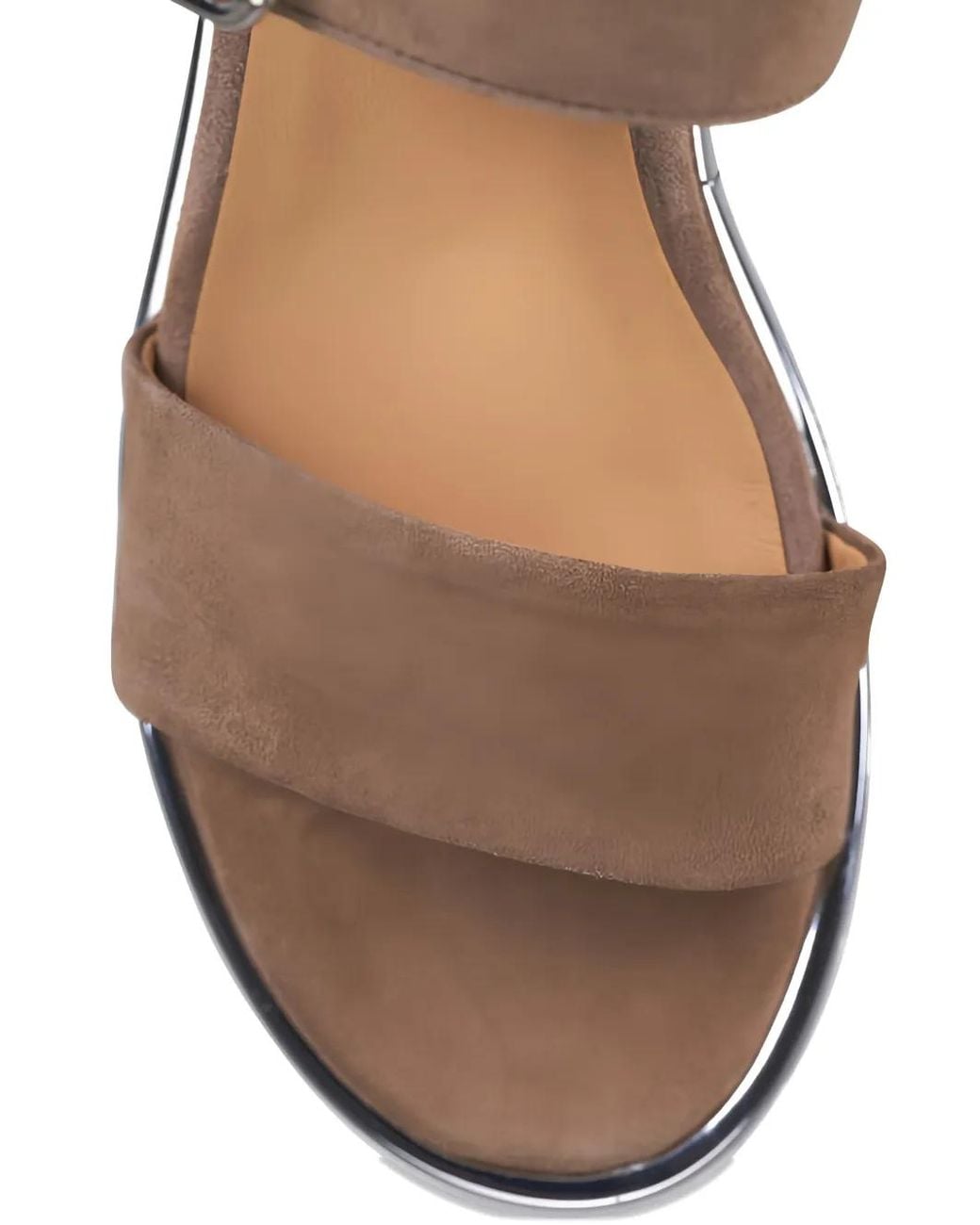 Ron White Brown Elaria Buckle Suede Sandals