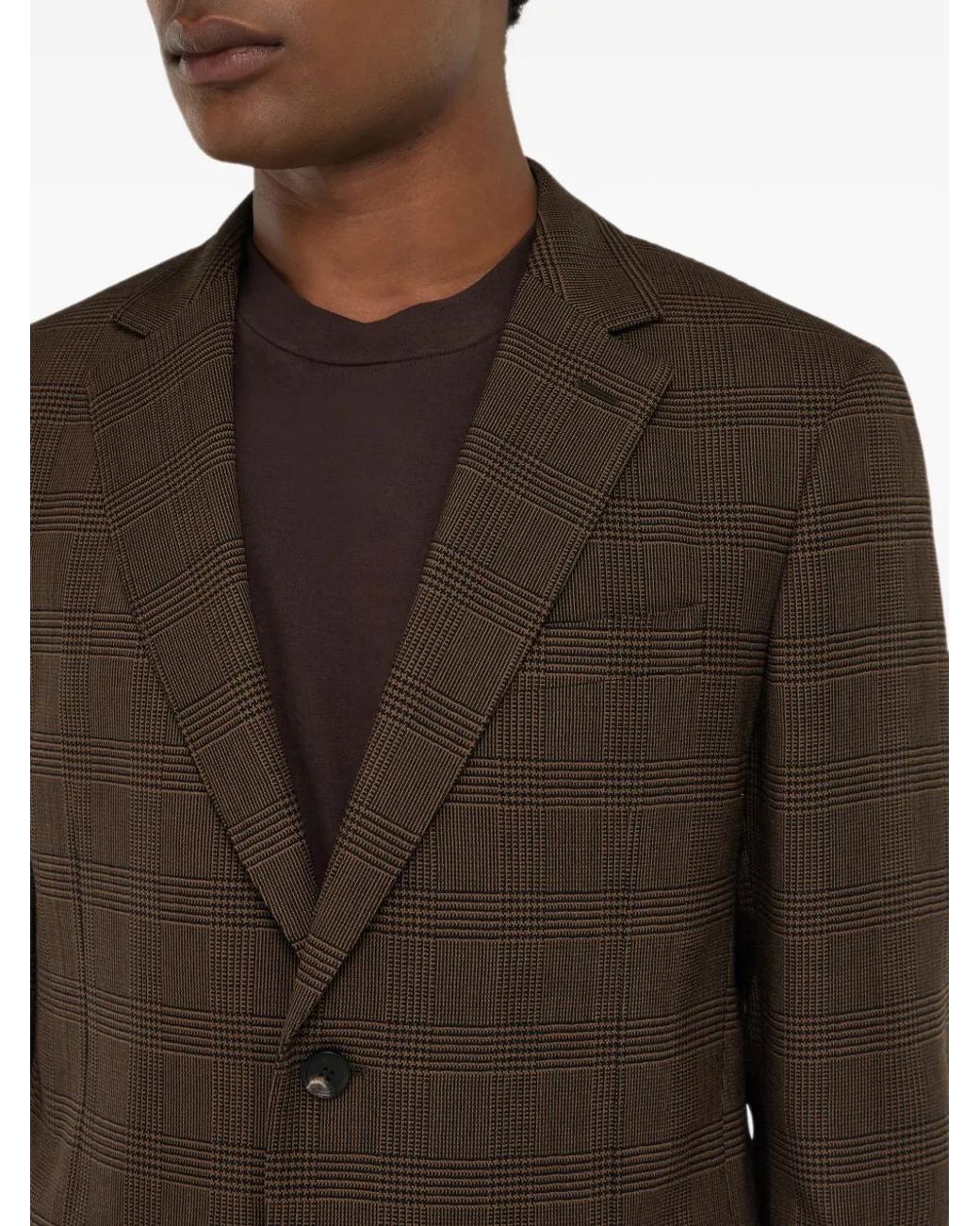 Ferragamo Brown Prince Of Wales Check Suit for men