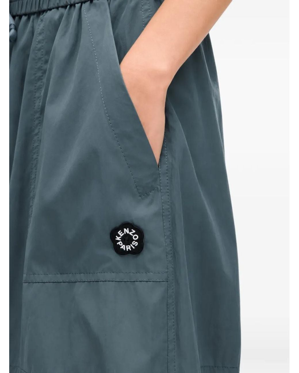 KENZO Blue Boke Flower 2.0 Drawstring-Hem Track Pants