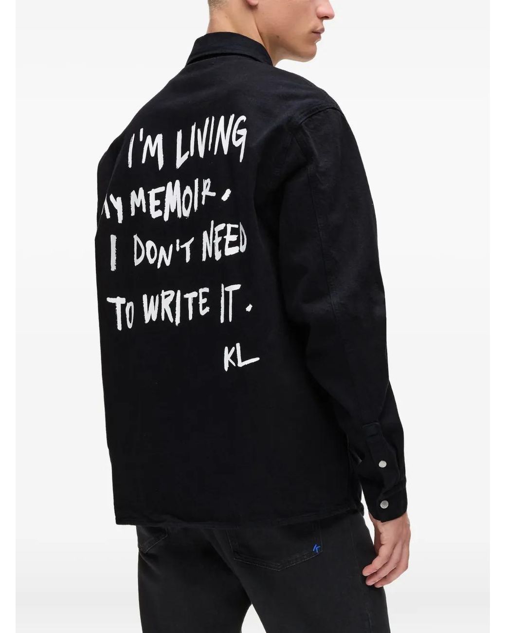 Karl Lagerfeld Black Fitted Knit Top With Smooth Texture for men