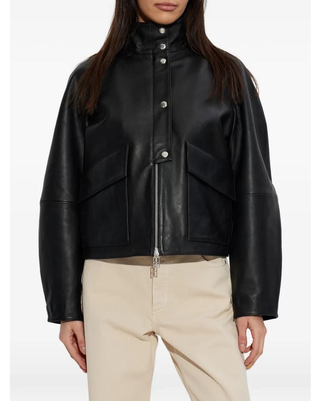 By Malene Birger Black Button Flap Jacket