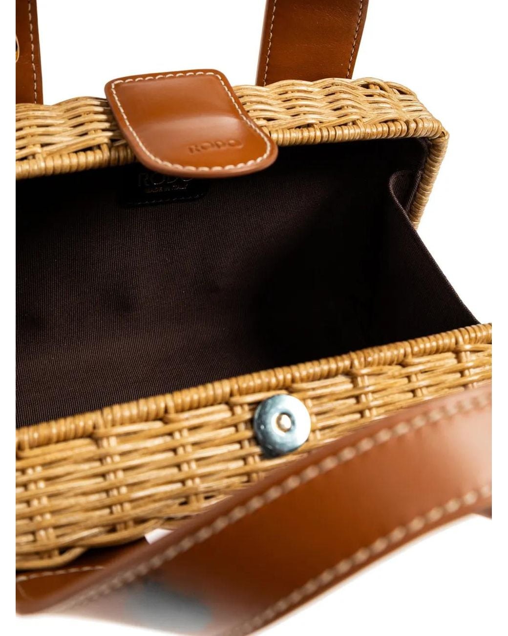 Sac Cabas En Raphia Rodo en coloris Brown