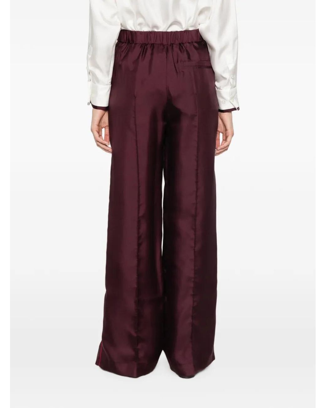 F.R.S For Restless Sleepers Purple Elasticated-Waistband Palazzo Pants