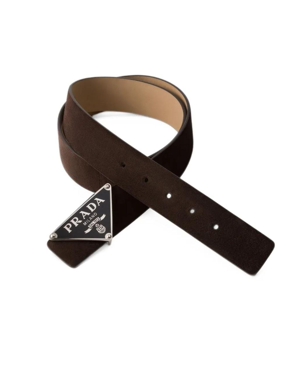 Prada Brown Suede Belt Strap for men
