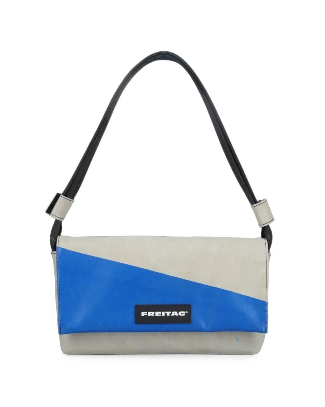 Freitag Blue Small Laura Logo-Patch Shoulder Bag for men