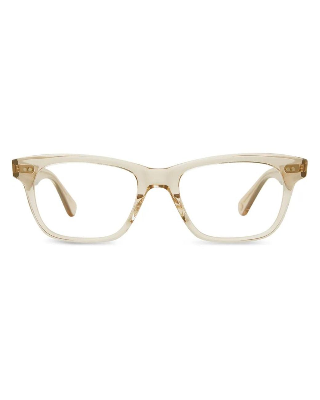Garrett Leight Natural Brille Mit Eckigem Gestell
