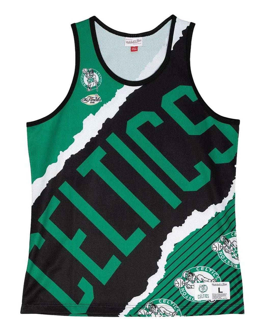 Mitchell & Ness Green Jumbotron 2.0 Celtic Round-Neck Tank Top for men