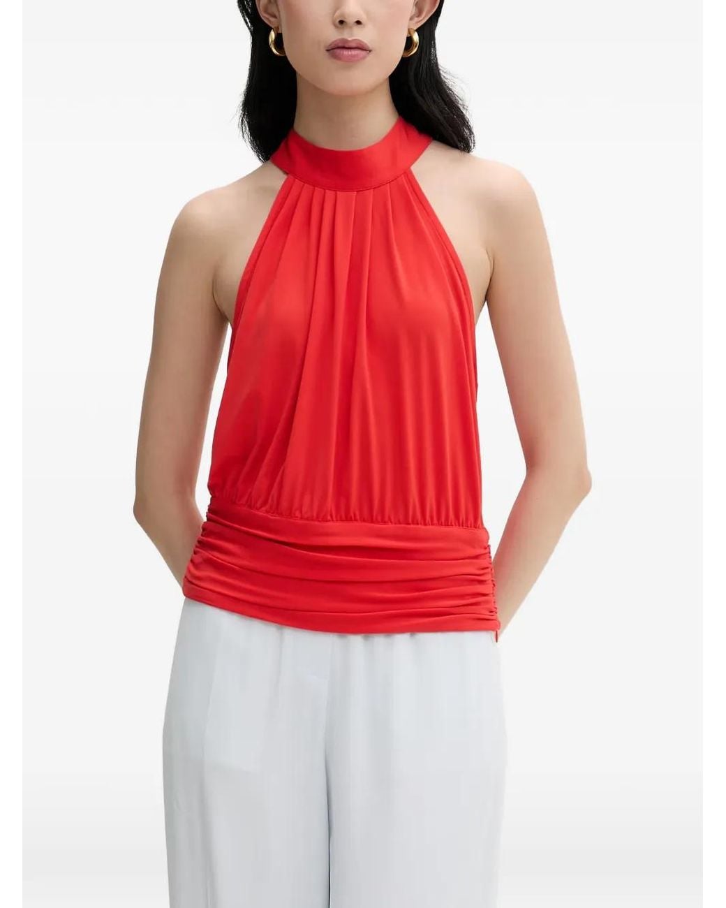 Gestuz Red Gzkadie Ruched Top