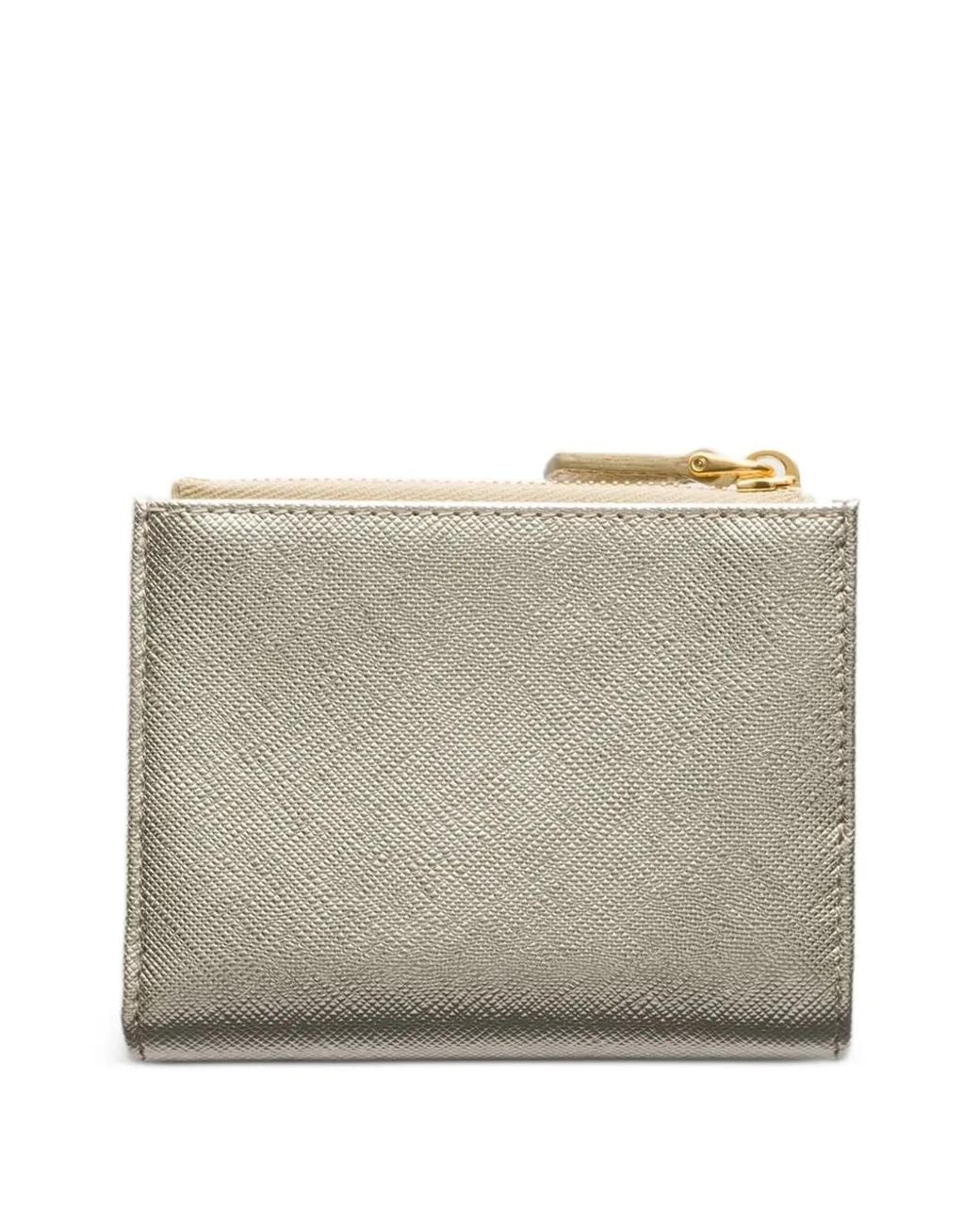 Prada Gray Small Leather Wallet