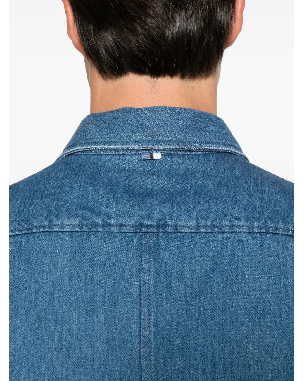 Olymp Blue Patch-Pocket Denim Shirt for men