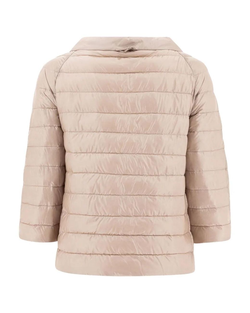 Herno Natural Rosa Gepolsterte Bootshalsjacke