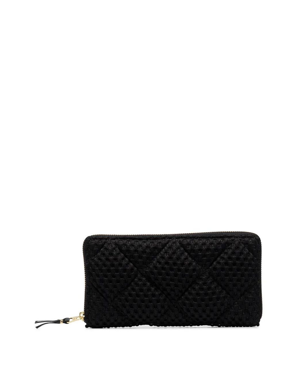 Comme des Garçons Black Textured Ziparound Wallet