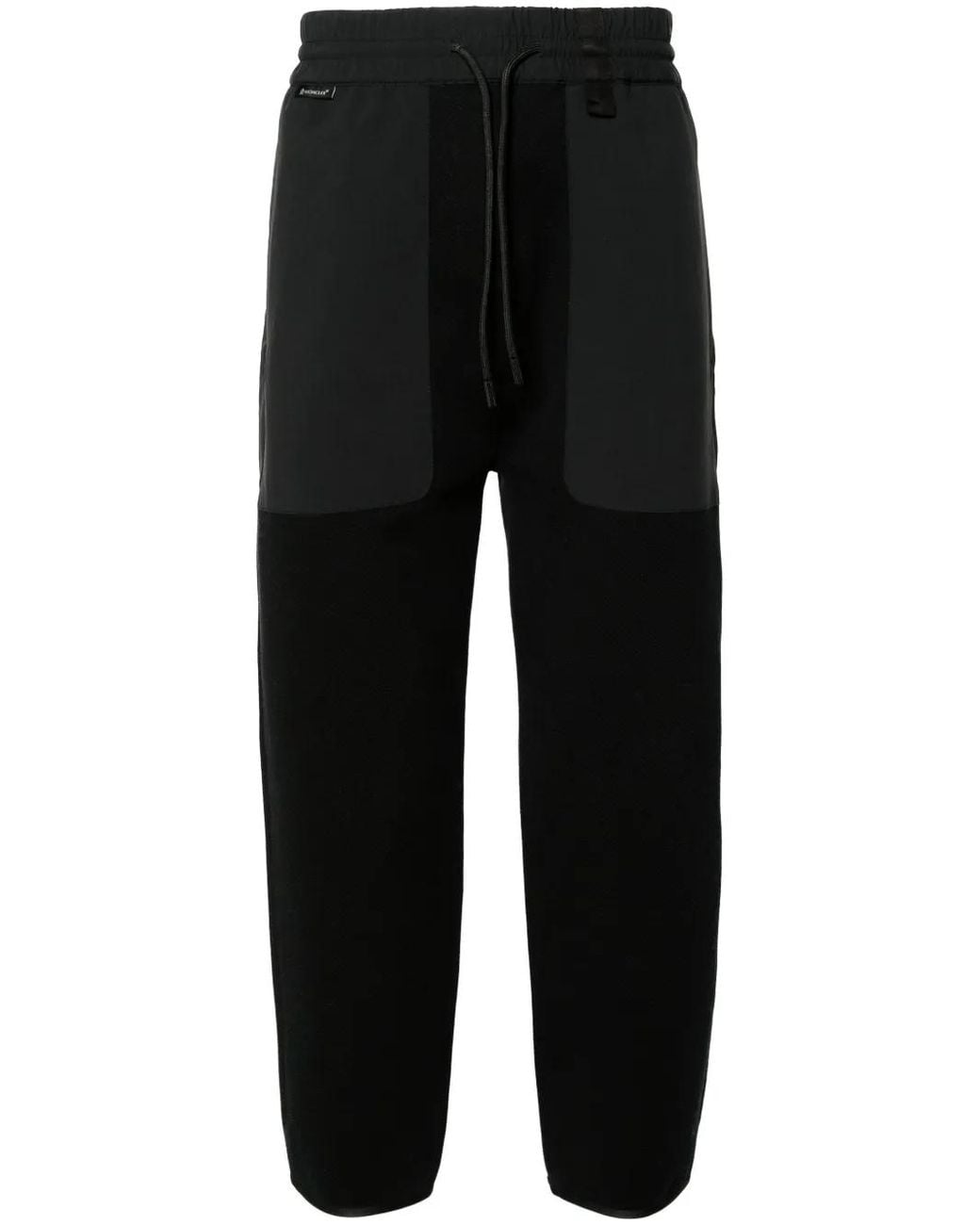 Moncler Black Tricot Cotton Track Pants for men