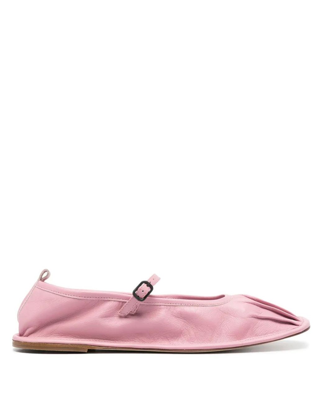 Hereu Pink Dansa Leather Ballerina Shoes