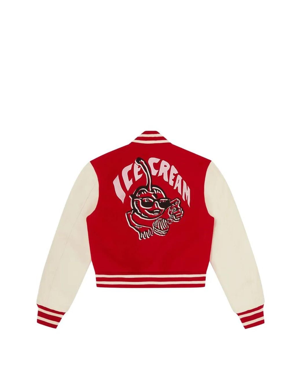 ICECREAM Red Striped Appliquéd Jacket