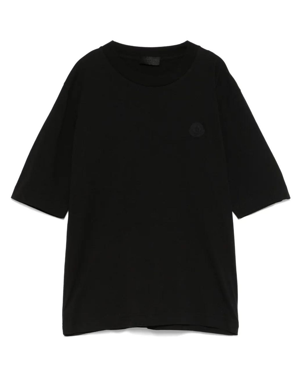 Moncler Black Logo-Patch T-Shirt