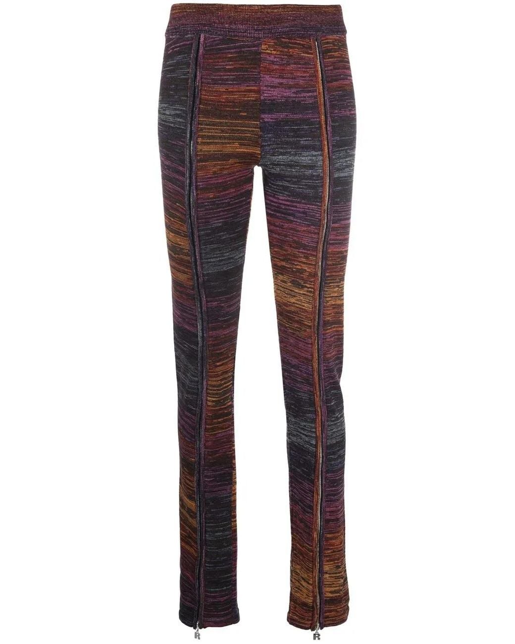 ROTATE BIRGER CHRISTENSEN Purple Space Dye Knitted Trousers