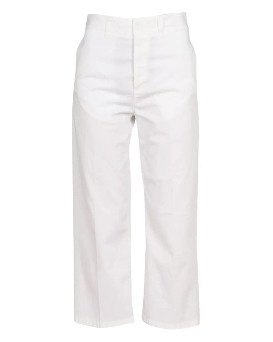 Department 5 White Concealed-Fastening Trousers
